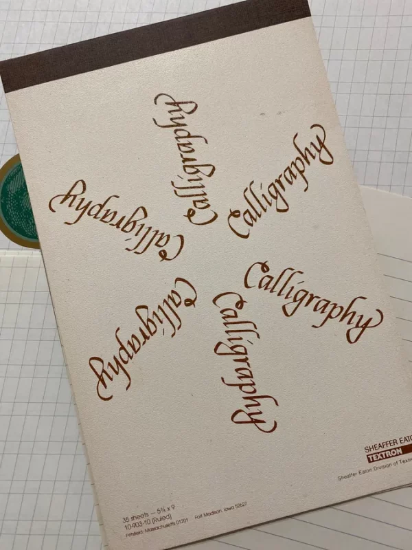 7 Sheets Vintage Calligraphy Writing Practice Paper Sheets Lettering by Sheaffer Eaton and Panache for Junk Journal Pages Diary Scrapbook