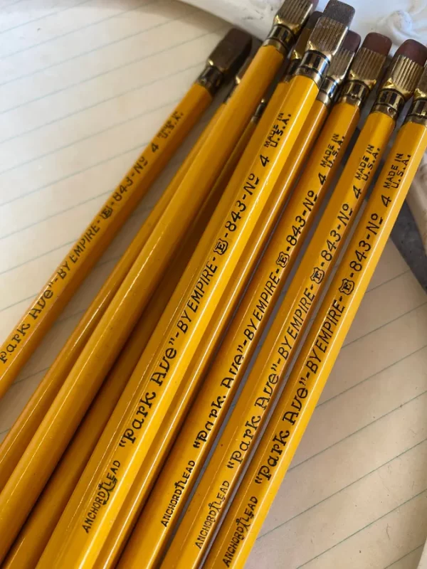 Vintage Empire Pencil Co Park Avenue No 4 Pencil Dead Stock Square Ferrule Writing Drawing Lettering School Teacher Professor Author
