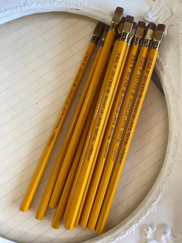 Vintage Empire Pencil Co Park Avenue No 4 Pencil Dead Stock Square Ferrule Writing Drawing Lettering School Teacher Professor Author